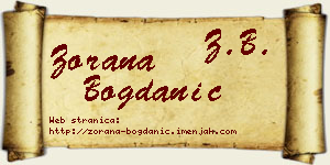 Zorana Bogdanić vizit kartica